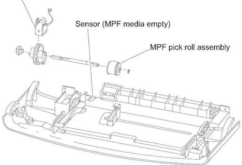 Sensor (MPF media empty) MPF pick roll assembly