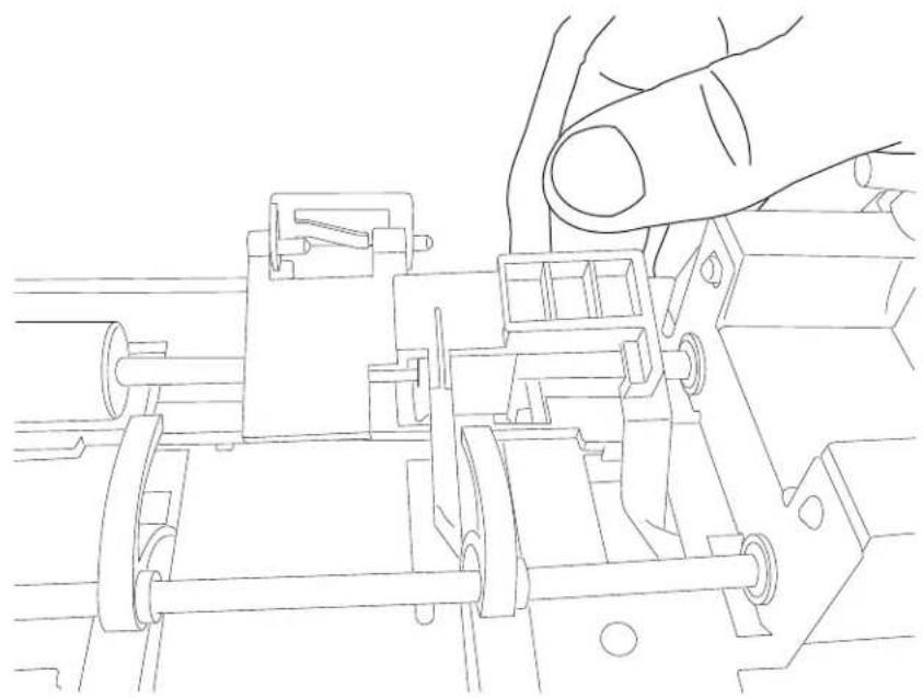 DELL 5230dn - SFP stapler assembly media stack flap and media stack flap actuator removal - 2