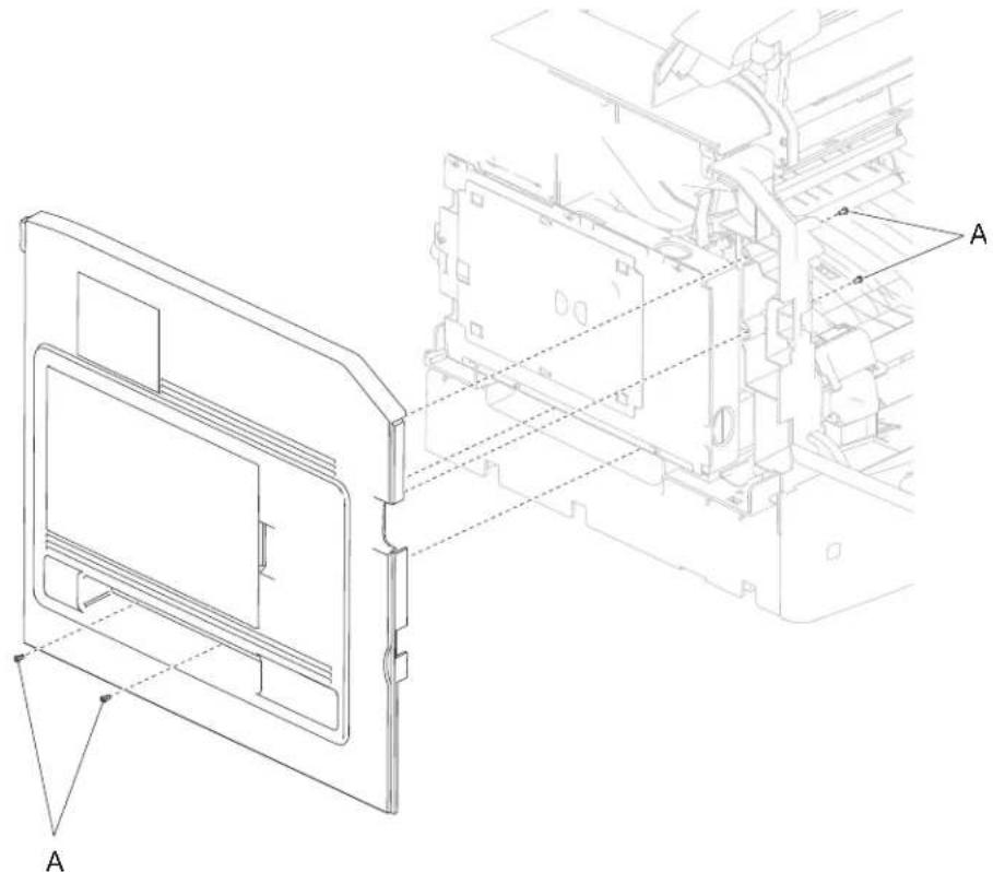 DELL 5230dn - Side cover, left removal (5350dn, 5530dn, and T656) - 1