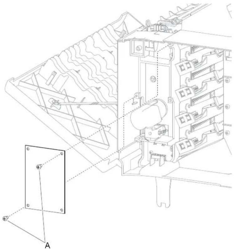 DELL 5230dn - 5-bin mailbox sensor (deflector gate HP) removal - 1