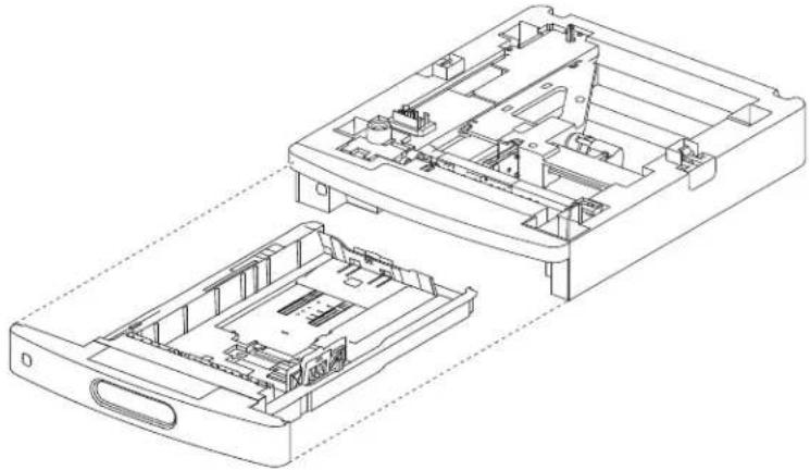 DELL 5230dn - 250-sheet media tray assembly removal - 1