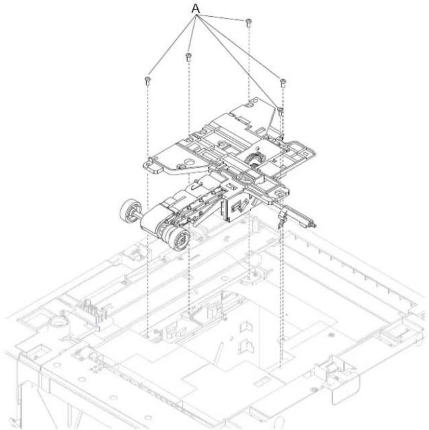 DELL 5230dn - High capacity input tray (HCIT) pick arm bracket assembly removal - 3