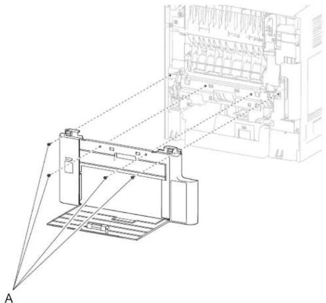 DELL 5230dn - Connection bezel assembly, rear removal (5350dn and 5530dn) - 3