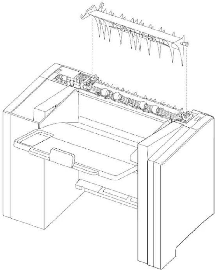 DELL 5230dn - High capacity stacker upper deflector gate removal - 2