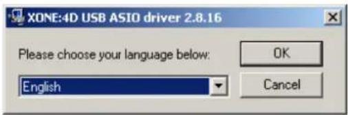 XONE:4D USB ASIO driver 2.8.16 Please choose your language below: English OK Cancel