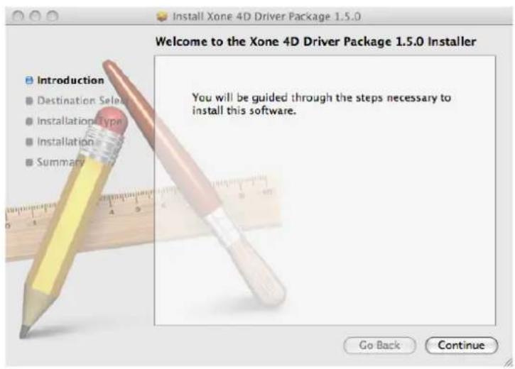 Install Xone 4D Driver Package 1.5.0 Welcome to the Xone 4D Driver Package 1.5.0 Installer Introduction Destination Select Installation Type Installation Summary You will be guided through the steps necessary to install this software. Go Back Continue