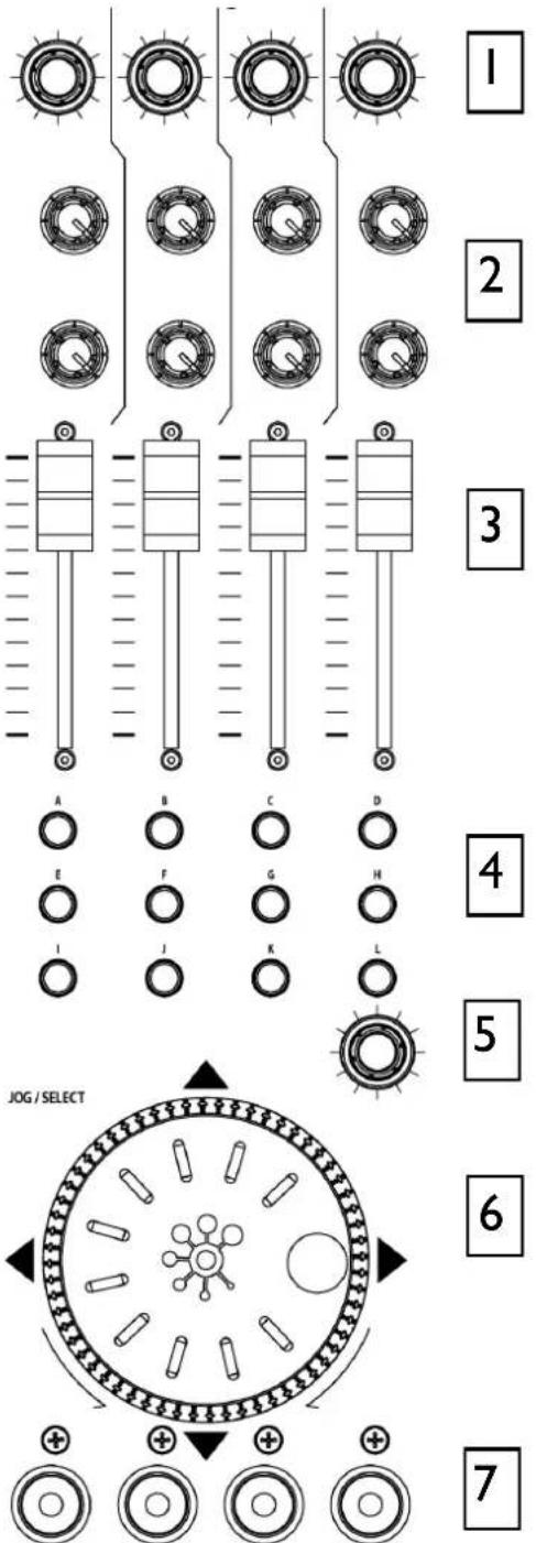 1 2 3 4 5 6 7 A B C D E F G H I J K L JOG / SELECT