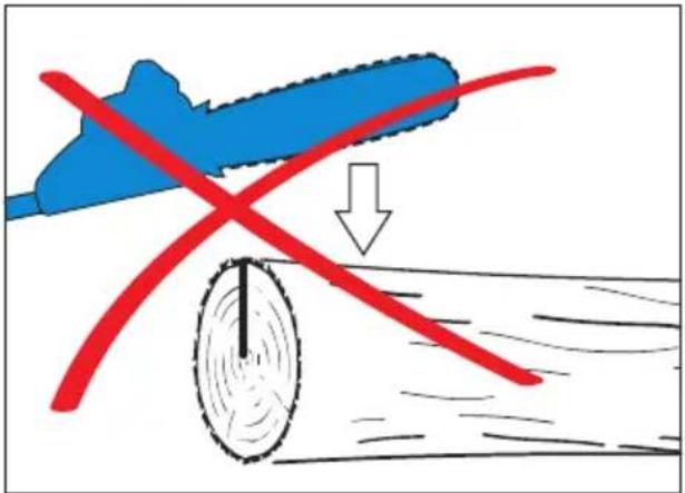 Diagram showing an airplane flying over water with a red X-shaped trajectory crossing a circular object, indicating flight direction or flight path.