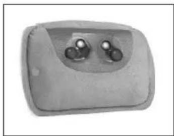 Exterior view of a gray rectangular electronic device with three small spherical components on its surface (no text or symbols visible)