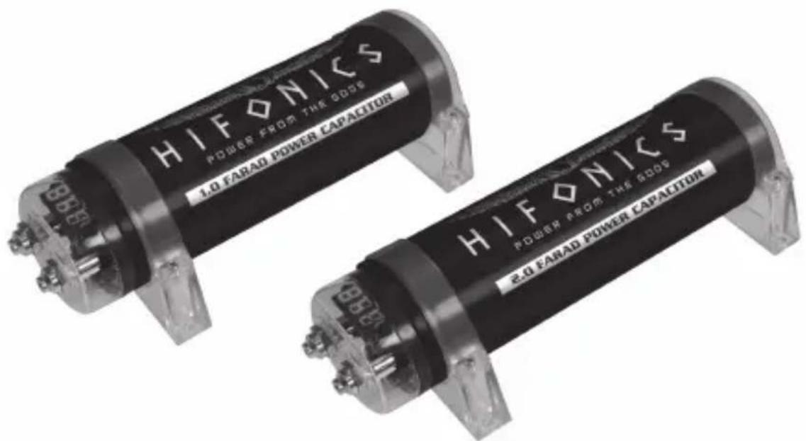 HIFONICS POWER FROM THE CODE 1.0 FARAD POWER CAPACITOR HIFONICS POWER FROM THE CODE 2.0 FARAD POWER CAPACITOR