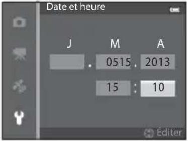 NIKON COOLPIX S9400 - Fuseau horaire et date - 1