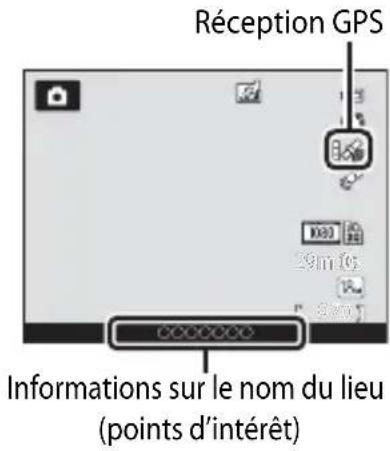 Réception GPS 136 000 29m 40 400 Informations sur le nom du lieu (points d'intérêt)