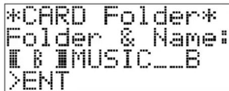 *CARD Folder* Folder & Name: [ B ]MUSIC__B >ENT