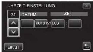 UHRZEIT-EINSTELLUNG 24 DATUM ZEIT 2013121000 EINST.