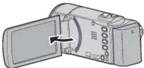 JVC Everio GZ-E305SE - Aprire il monitor LCD. - 1
