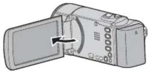 JVC Everio GZ-E305SE - Open de LCD-monitor. - 1