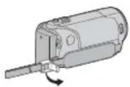 JVC Everio GZ-E305SE - Regolazione della cinghia dell'impugnatura - 1