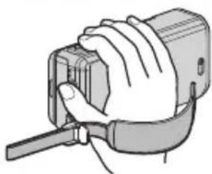 JVC Everio GZ-VX815BE - Ajuste da Pega de Mão - 2