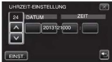 UHRZEIT-EINSTELLUNG 24 DATUM ZEIT 2013121000 EINST.