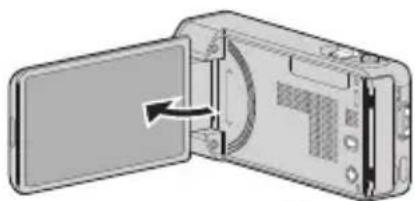 JVC Everio GZ-VX815BE - Откройте ЖК-монитор. - 1