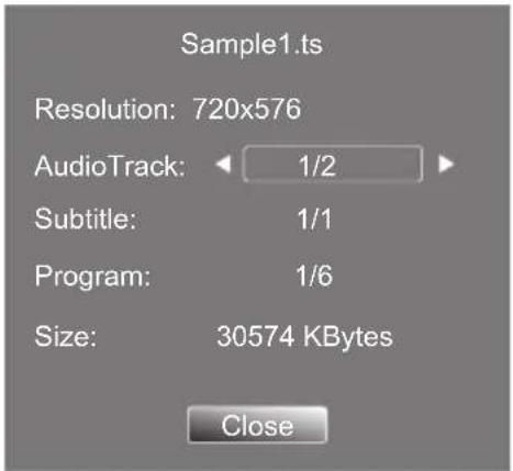 Sample1.ts Resolution: 720x576 AudioTrack: 1/2 Subtitle: 1/1 Program: 1/6 Size: 30574 KBytes Close
