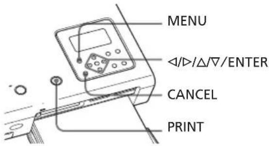 MENU △/△/△/▽/ENTER CANCEL PRINT