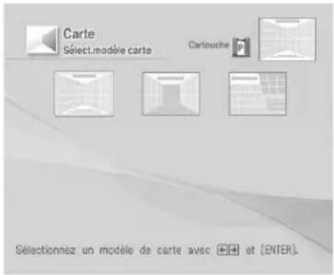Carte Sélect.modèle carte Cartouche Sélectionnez un modèle de carte avec ⏻ et (ENTER).