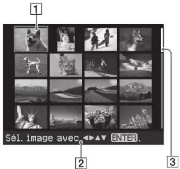 1 Sél. image avec ENTER. 2 3