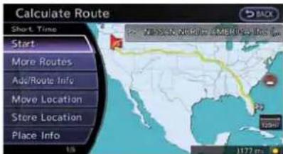 Calculate Route Short Time Start More Routes Add/Route Info Move Location Store Location Place Info 15 3177.00