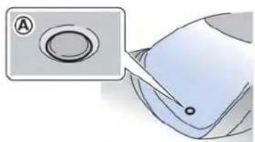 Illustration of a magnified view of a circular object with a pointer, no text or symbols present