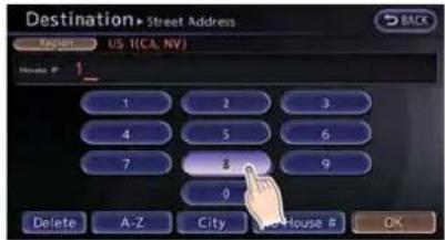 Destination Street Address Region US (CA, NV) House #: 1_ 1 2 3 4 5 6 7 8 9 0 Delete A-Z City House # OK