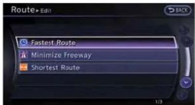 Route► Edit Fastest Route Minimize Freeway Shortest Route 1/3