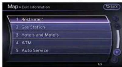 Map ▶ Exit Information 1 Restaurant 2 Gas Station 3 Hotels and Motels 4 ATM 5 Auto Service