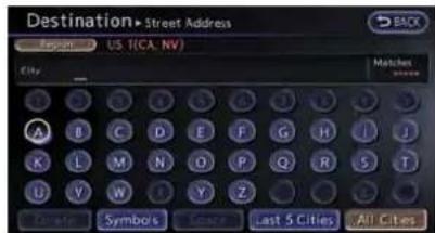 Destination Street Address Region: US 1(CA. NV) City: Matched Symbols Last 5 Cities All Cities