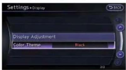 Settings Display Display Adjustment Color Theme Black 2/2