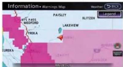 Information • Warnings Map Weather BACK Legend PAISLEY SLITZEN LAKEVIEW YREKA EUREKA Meet Only