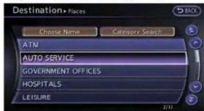 Destination•Places Choose Name Category Search ATM AUTO SERVICE GOVERNMENT OFFICES HOSPITALS LEISURE 2/12