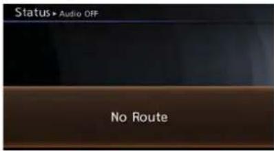 Status ► Audio OFF No Route