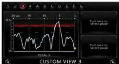 1 2 3 4 A B C D E F G 20 sec 15 10 5 0 0.5 TOTAL G CUSTOM VIEW 3 Push here to select gauge Push here to select gauge