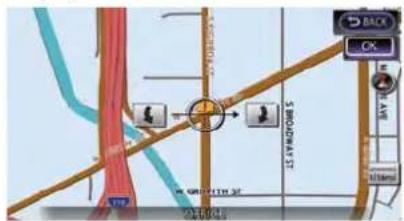 Diagram showing road network with labeled roads, landmarks, and directional indicators