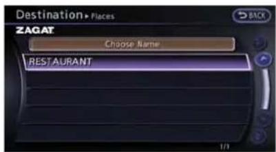 Destination+Places ZAGAT Choose Name RESTAURANT