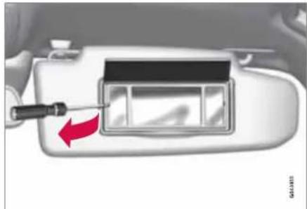 VOLVO S60 (2011) - Éclairage du miroir de courtoisie - 1