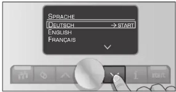SPRACHE DEUTSCH → START ENGLISH FRANÇAIS