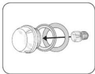 SAMSUNG NV6786BPZSR - Ersetzen der rückseitigen Ofenlampe und Reinigen der Glaskappe - 2
