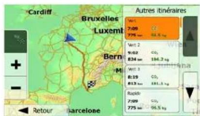 Cardiff Bruxelles Luxemt Bern M Autres itinéraires Veri 1 7:09 3 775 km 82.5 kg Veri 2 9:02 CO₂ 834 km 184.7 kg Veri 3 8:19 CO₂ 813 km 181.1 kg Rupide 7:09 CO₂ 775 km 96.5 kg + - Retour Barcelone