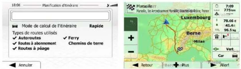 18:06 Planification d'itinéraire Mode de calcul de l'itinéraire Rapide Types de routes utilisés ✓ Autoroutes ✓ Ferry ✓ Routes à abonnement Chemins de terre ✓ Routes à péage Annuler Marseille Vanselle, le Arrondissement Verselle, Boaché du Rône, France 7:09 775 km 78.66 € 41.41 96.5 kg Luxembourg Berne Milan Vert Car Retour Barcel Plus Aller!