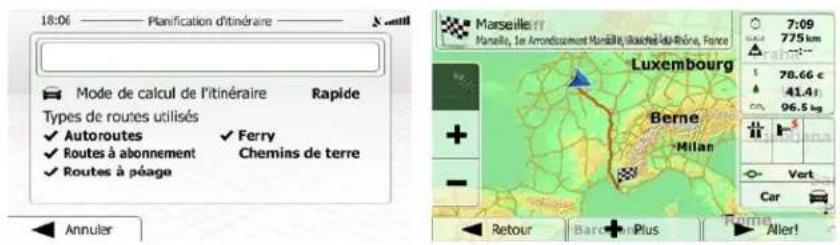 18:06 Planification d'itinéraire Mode de calcul de l'itinéraire Rapide Types de routes utilisés ✓ Autoroutes ✓ Ferry ✓ Routes à abonnement Chemins de terre ✓ Routes à péage Annuler Marseilleff Manelle, le Arrondissement Manelle, lauchée du Rhône, France 7:09 775 km 78.66 € 41.41 96.5 kg Luxembourg Berne Milan Vert Car Retour Barcel Plus Alierl