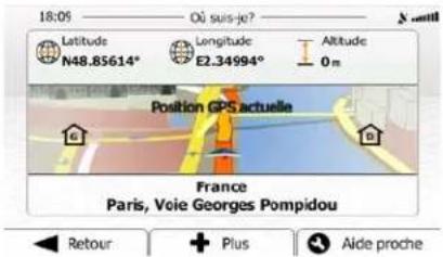 18:05 Où suis-je? Latitude N48.85614° Longitude E2.34994° Altitude 0 m Position GPS actuelle France Paris, Voie Georges Pompidou Retour + Plus Aide proche
