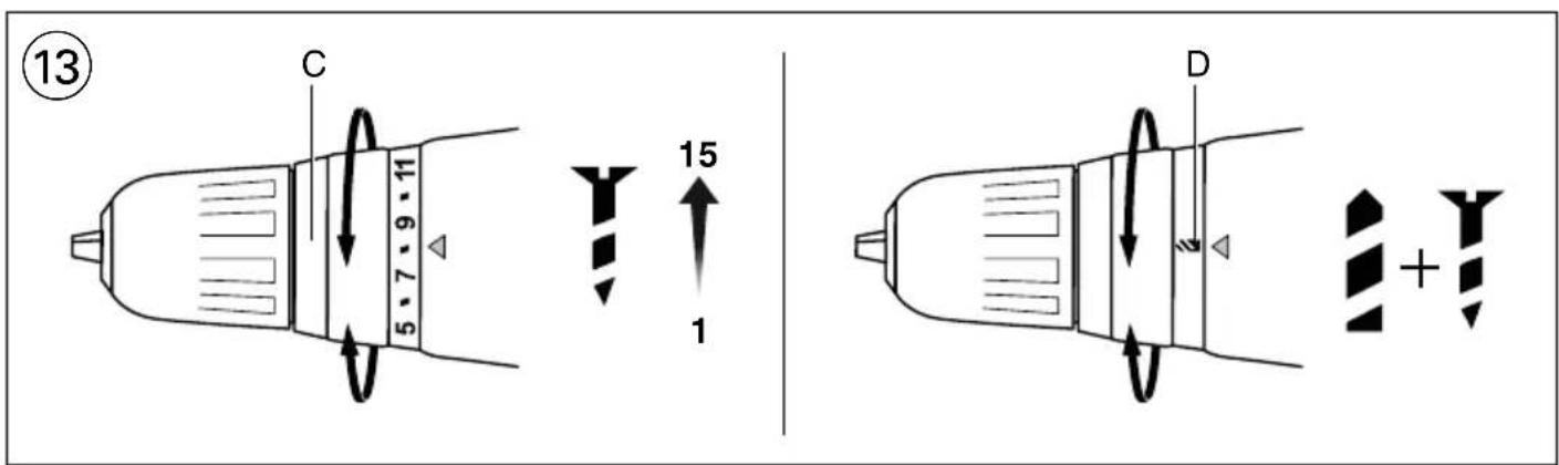 ⑬ C 5 7 9 11 15 1 D +