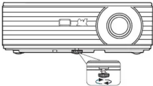 VIEWSONIC PJD6543w - Ajustement de l'angle de projection - 1